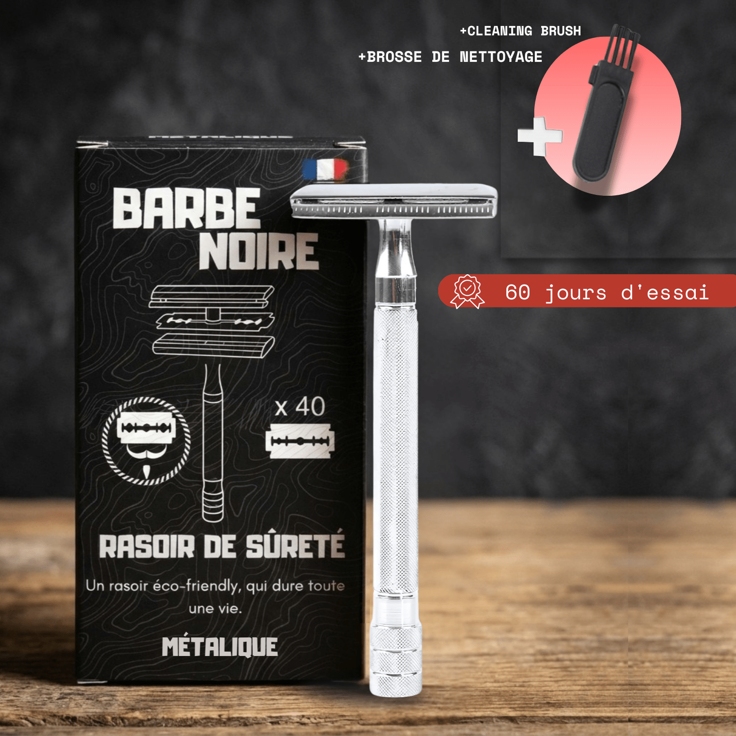 KIT DE RASAGE ANTI - IRRITATIONS COMPLET– ZÉRO FEU DU RASOIR & POILS INCARNÉS pour homme – rasage de précision sans irritation | Barbenoire