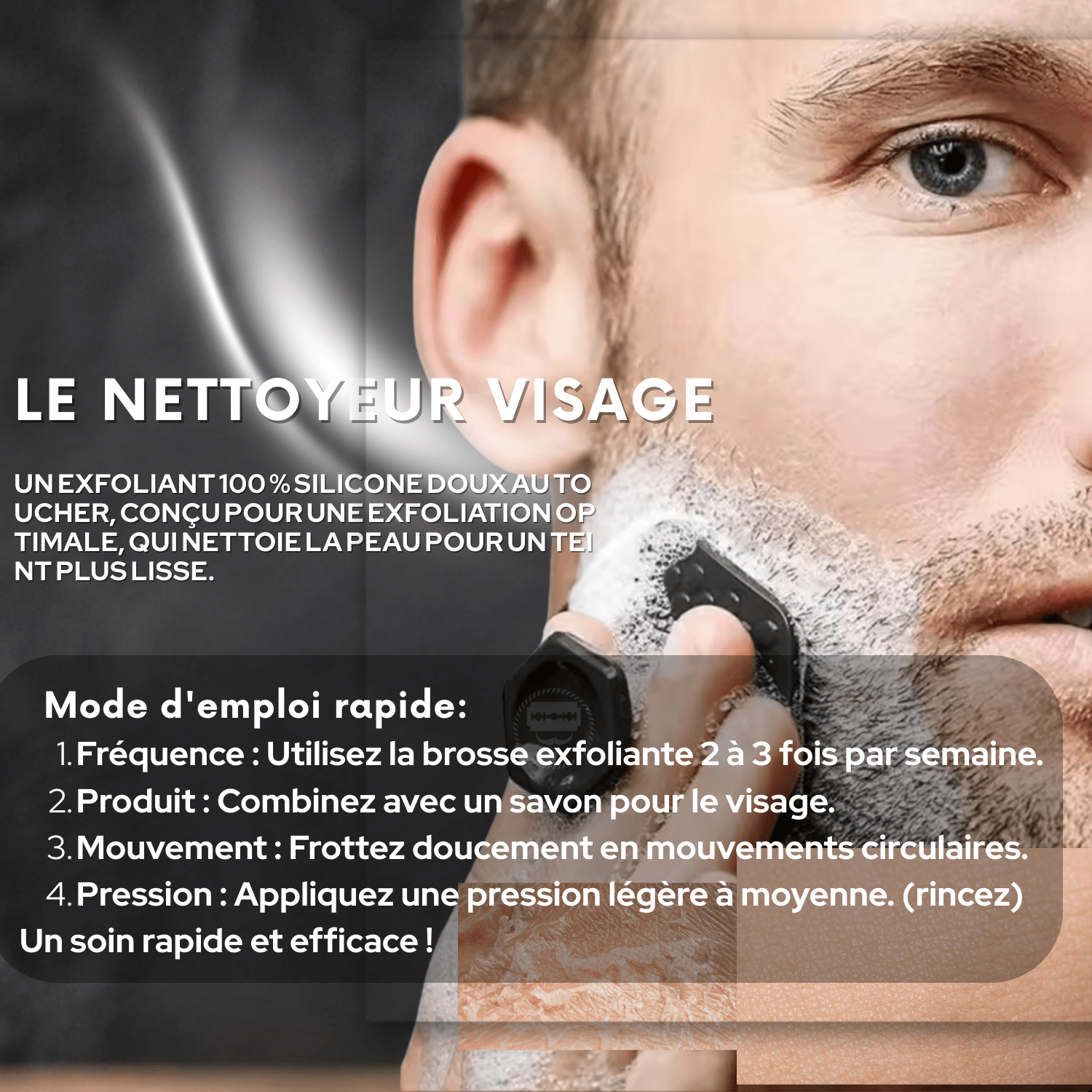KIT DE RASAGE ANTI - IRRITATIONS COMPLET– ZÉRO FEU DU RASOIR & POILS INCARNÉS pour homme – rasage de précision sans irritation | Barbenoire