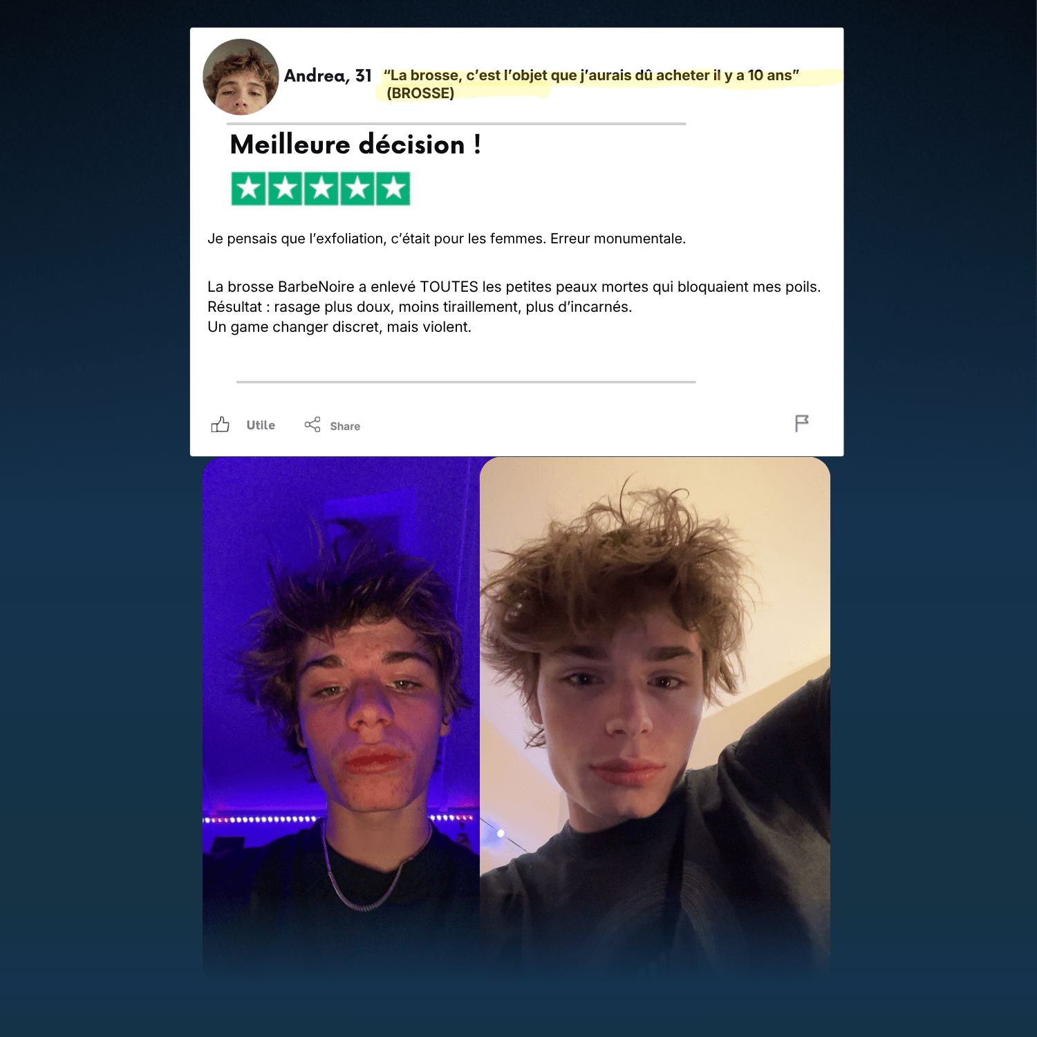 KIT RASAGE & EXFOLIANT BARBE NOIRE ® pour homme – rasage de précision sans irritation | Barbenoire