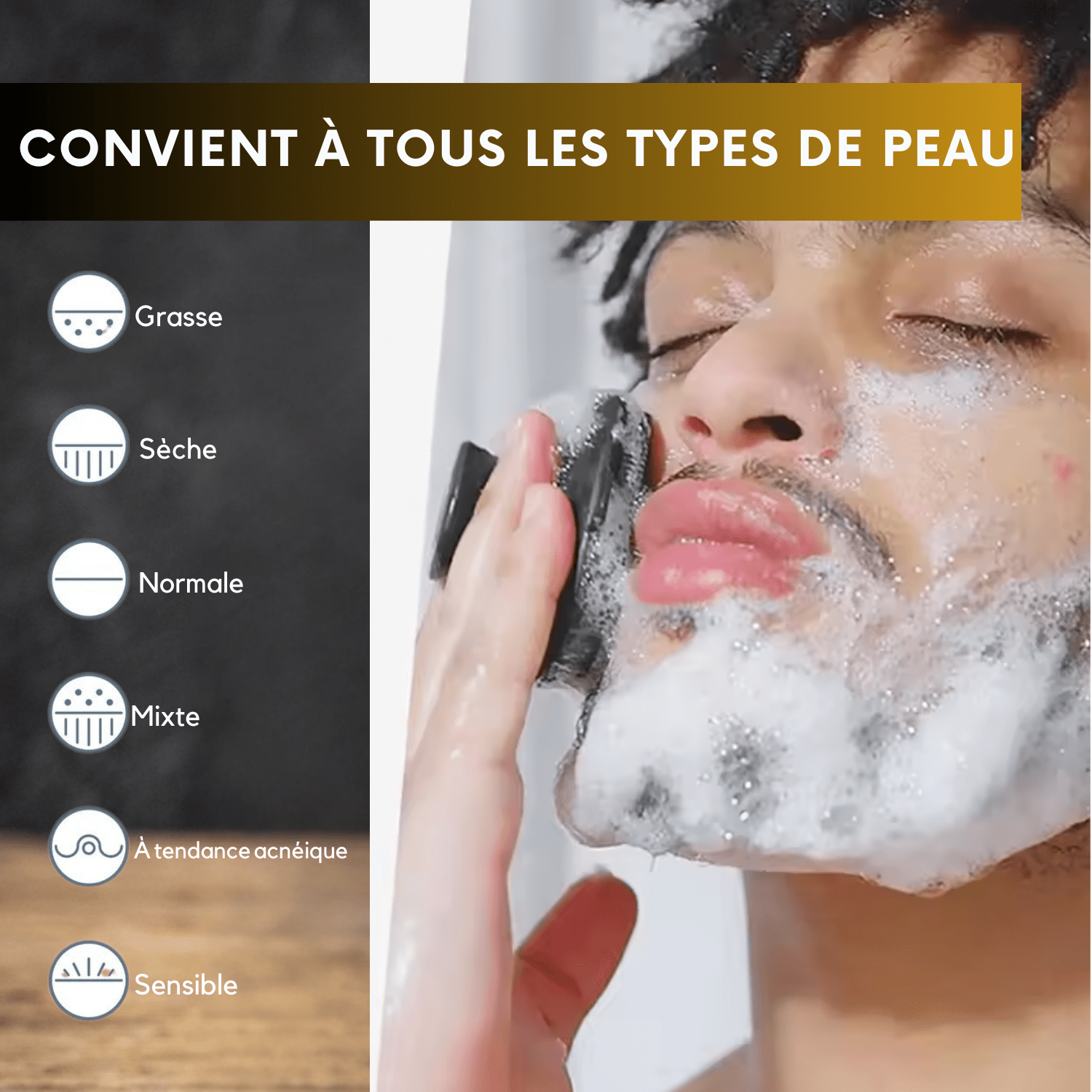 BROSSE EXFOLIANTE PRÉ - RASAGE – POUR UNE PEAU LISSE & SANS BOUTONS pour homme – rasage de précision sans irritation | Barbenoire