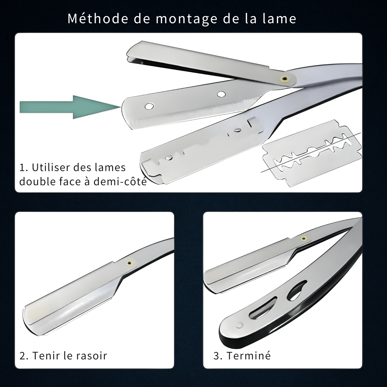 RASOIR DE SÛRETÉ COUPE - CHOUX BARBE NOIRE® pour homme – rasage de précision sans irritation | Barbenoire