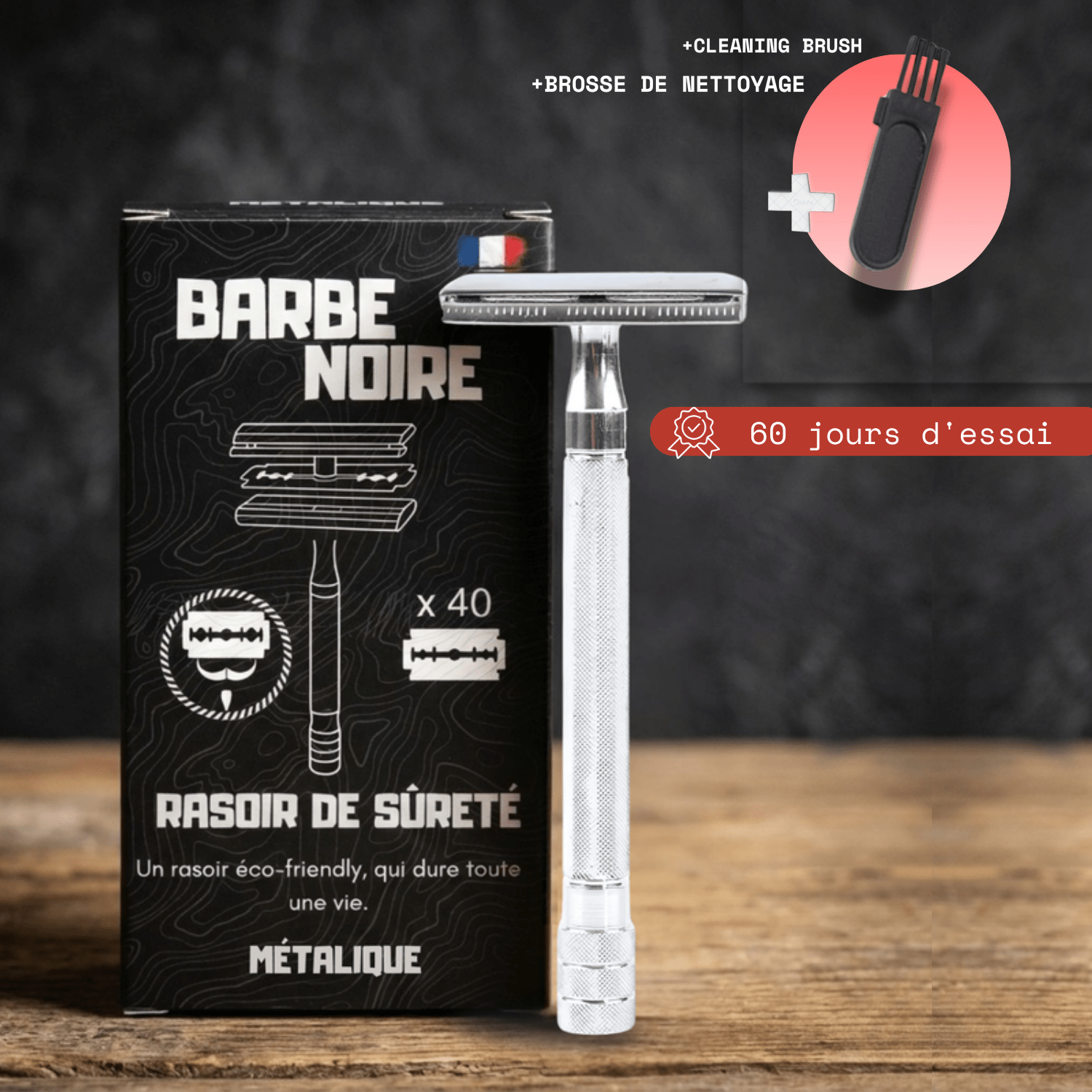 KIT DE RASAGE ANTI - IRRITATIONS COMPLET– ZÉRO FEU DU RASOIR & POILS INCARNÉS pour homme – rasage de précision sans irritation | Barbenoire