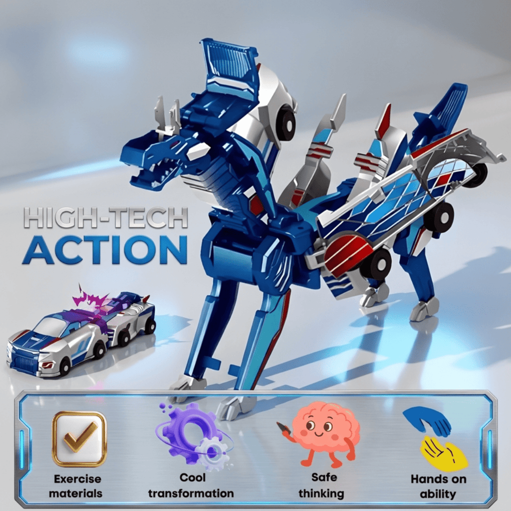 Méta - Beast™ : Voiture Dinosaure à Fusion Magnétique – Transformation Instantanée par Collision (2 - en - 1) pour homme – rasage de précision sans irritation | Barbenoire