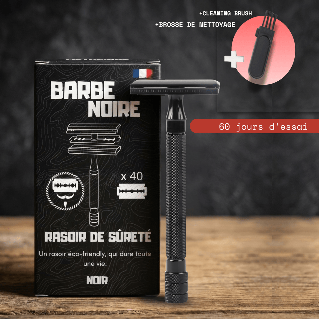 KIT DE RASAGE ANTI - IRRITATIONS COMPLET– ZÉRO FEU DU RASOIR & POILS INCARNÉS pour homme – rasage de précision sans irritation | Barbenoire