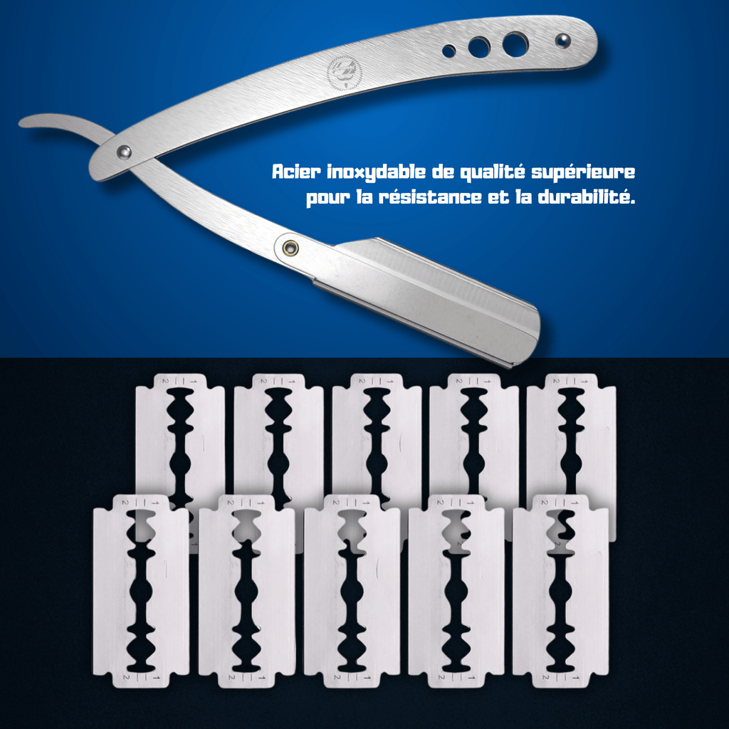 RASOIR DE SÛRETÉ COUPE - CHOUX BARBE NOIRE® pour homme – rasage de précision sans irritation | Barbenoire